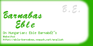 barnabas eble business card